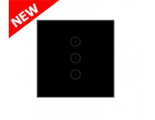 Akubela 3 Gang Touch Switch (EU version) - Black