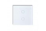 Akubela 2 Gang Touch Switch (EU version) - White