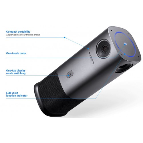 MAXHUB UC M40 360° All-in-One Conference Camera, 5MP 4-lens, 4 Built-in ...