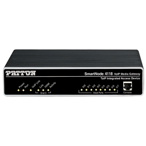 PATTON SN4118/4JS4JO/EUI SmartNode 4FXS & 4FXO VoIP Gateway