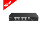 Ruijie-Reyee RG-ES220GS-LP 20-Port Gigabit Smart Cloud Managed PoE Switch with 16x 1G PoE/PoE+ Ports, 2x 1G RJ45 Ports, 2x 1G SFP Ports and 130W PoE Power Budjet