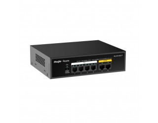 Ruijie-Reyee RG-ES106F-P 6-Port 10/100Mbps Unmanaged PoE/PoE+ Switch