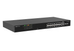 Ruijie-Reyee RG-ES118FGS-LP 16-Port 10/100 Mbps Unmanaged PoE/PoE+ Switch with 2 Gigabit RJ45/SFP Combo Ports