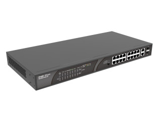 Ruijie-Reyee RG-ES118S-LP 16-Port Unmanaged PoE/PoE+ Switch with 2 Gigabit SFP Combo Uplink Ports