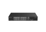 Ruijie-Reyee RG-ES220GS-LP 20-Port Gigabit Smart Cloud Managed PoE Switch with 16x 1G PoE/PoE+ Ports, 2x 1G RJ45 Ports, 2x 1G SFP Ports and 130W PoE Power Budjet