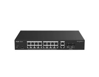Ruijie-Reyee RG-ES220GS-LP 20-Port Gigabit Smart Cloud Managed PoE Switch with 16x 1G PoE/PoE+ Ports, 2x 1G RJ45 Ports, 2x 1G SFP Ports and 130W PoE Power Budjet
