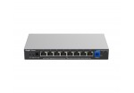 Ruijie-Reyee RG-NBF2100S-8GT1SC-P e-Lighten 8-Port Gigabit Layer 2 Cloud Managed Optical Splitter PoE+ Switch with 1x (1G) SC Port